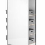Whiteboard Mobile Huddle Double Storage Wall - Image 5