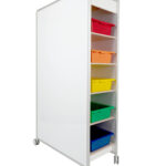 Whiteboard Mobile Huddle Double Storage Wall - Image 2