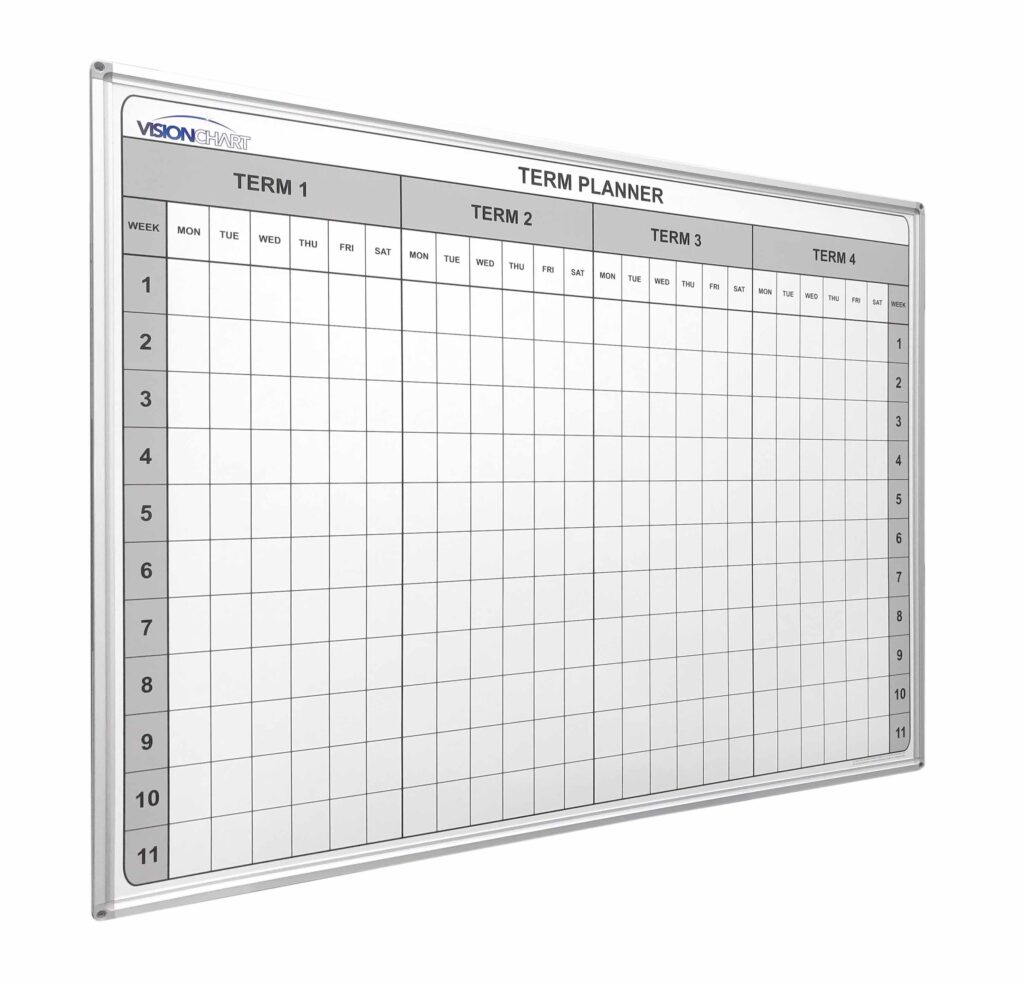 Whiteboard Term Planner (4 Terms) Designer Pinboards