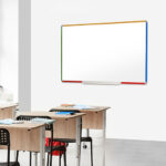 4 Colour Frame Wall Mounted Magnetic Whiteboard - Image 2